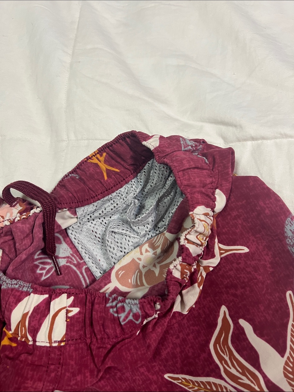 Patagonia Women's Floral Athletic Shorts in Deep Berry - Picture 6 of 6